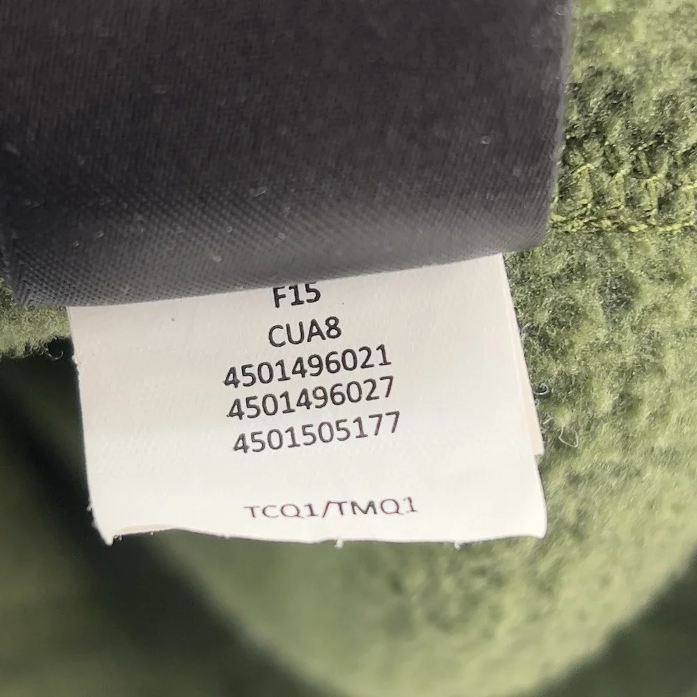The North Face Sweater Men Large Green Gordon Lyons 1/4 Zip Knit Fleece Pullover